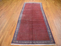 Vintage Persian Serab Runner All Over Repetitive Design Wool Hand Knotted Rug