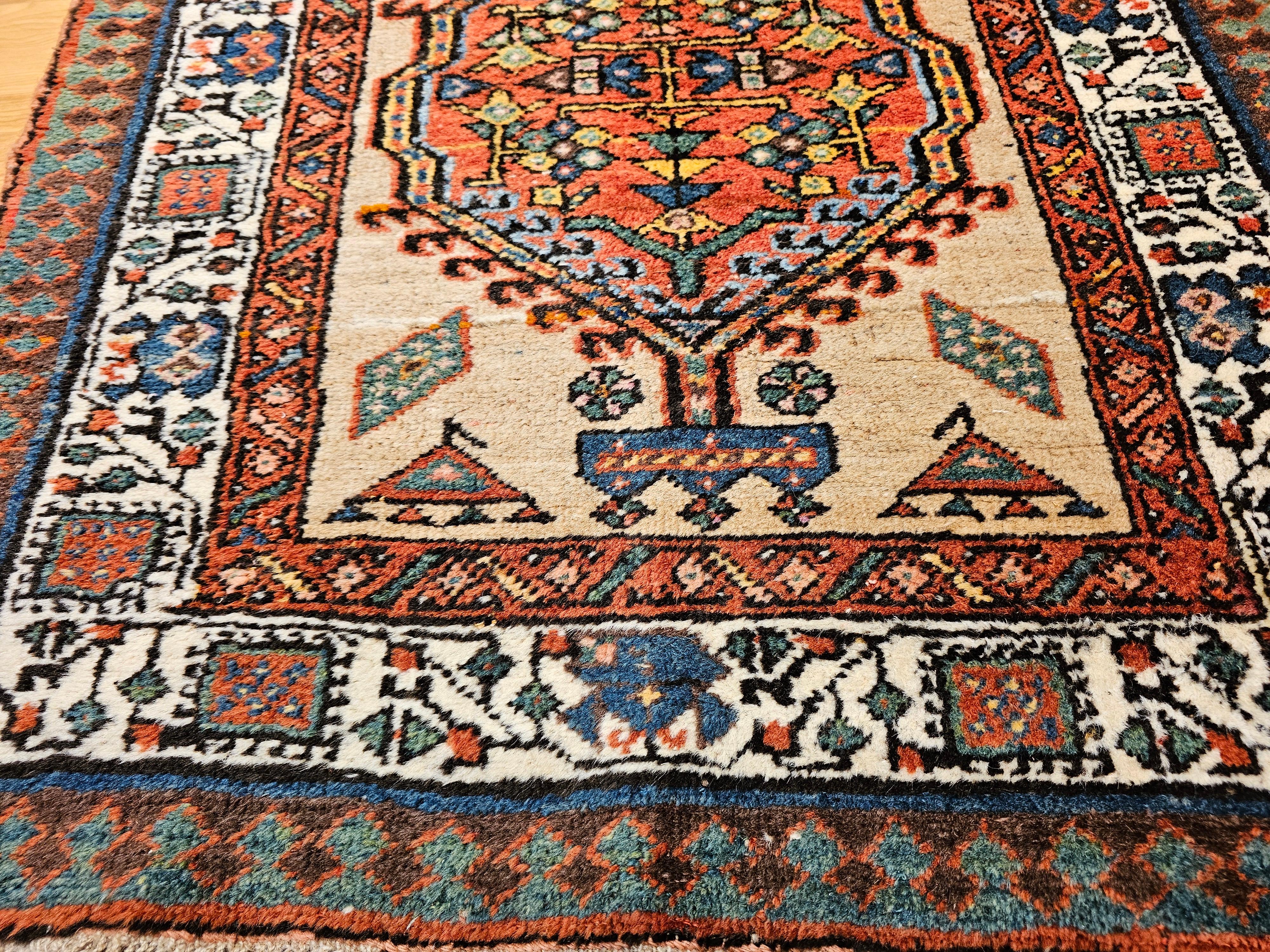 Persischer Serab-Läufer im geometrischen Muster, Vintage im Angebot 2
