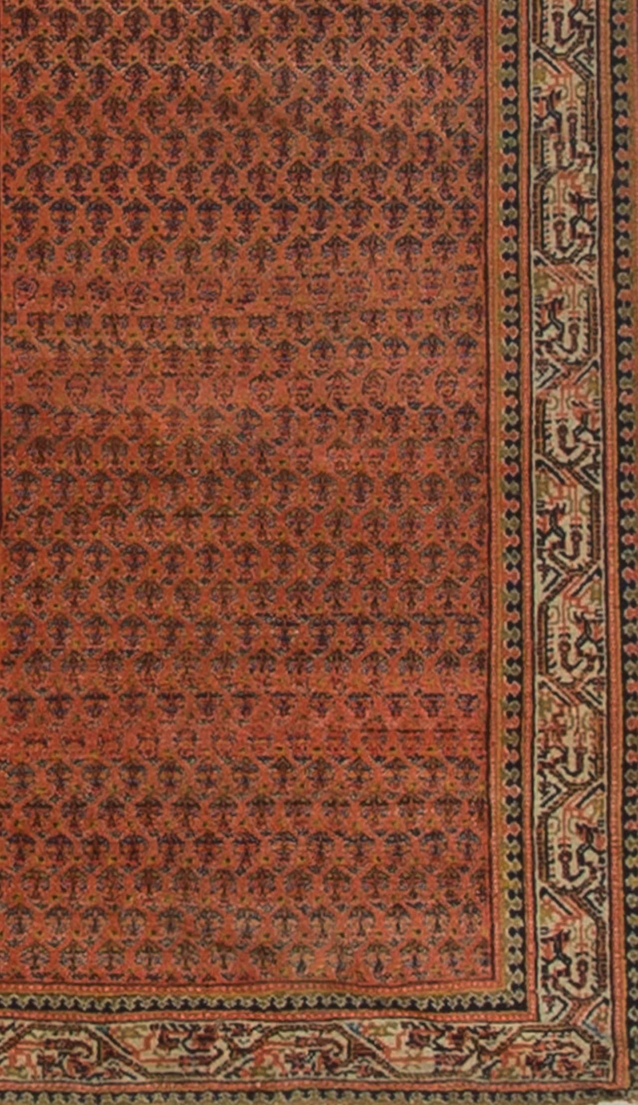 Perse Seraband persan vintage, tapis de couloir, vers 1920  3'6 x 10'4 en vente