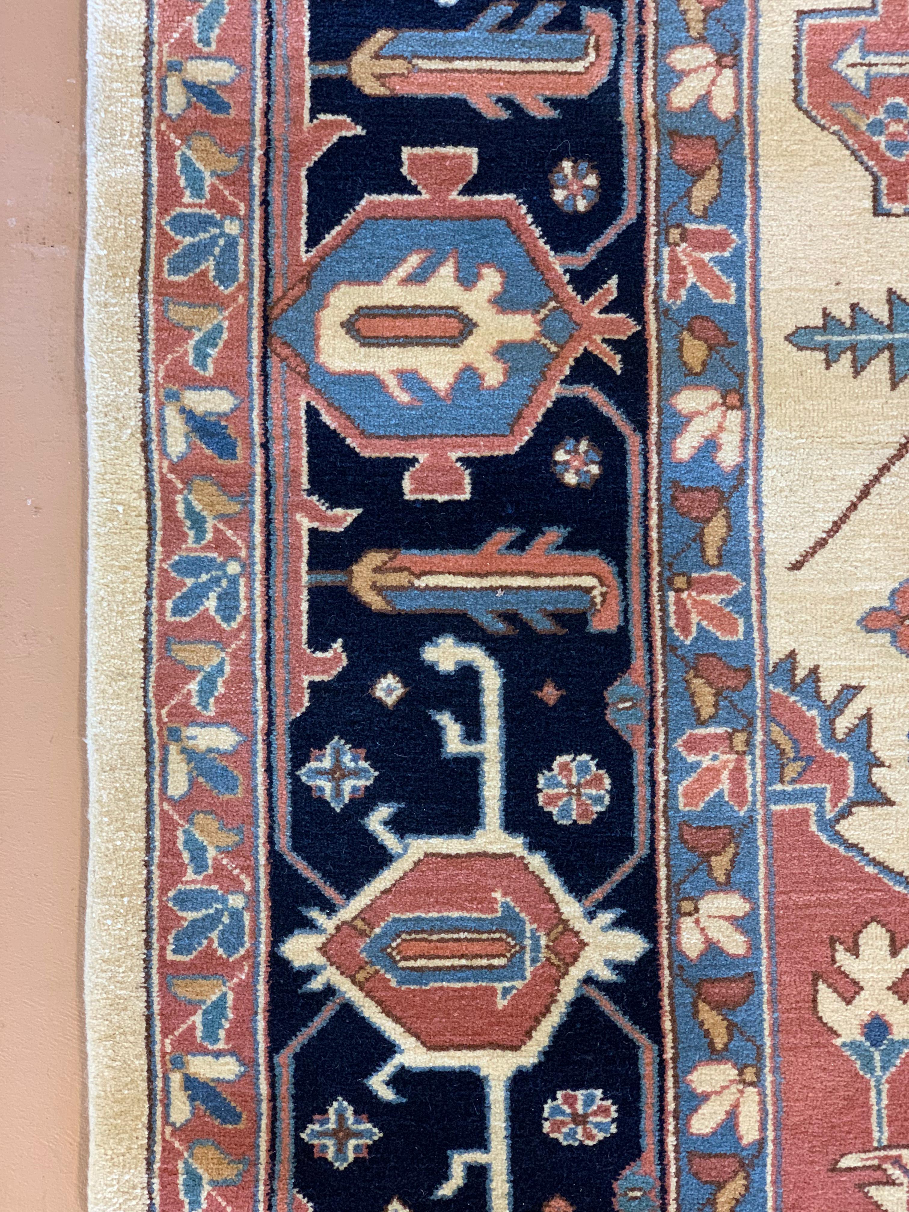 Mid-20th Century Vintage Persian Serapi Style Rug, Signed, circa 1940s For Sale