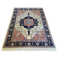 Vintage Persian Serapi Style Rug, Signed, circa 1940s Vintage Persian Serapi Style Rug, Signed, circa 1940s