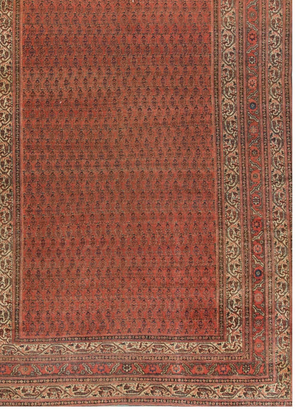Hand-Knotted Vintage Persian Sereband circa 1930 Corridor Rug Carpet 7' x 16' For Sale