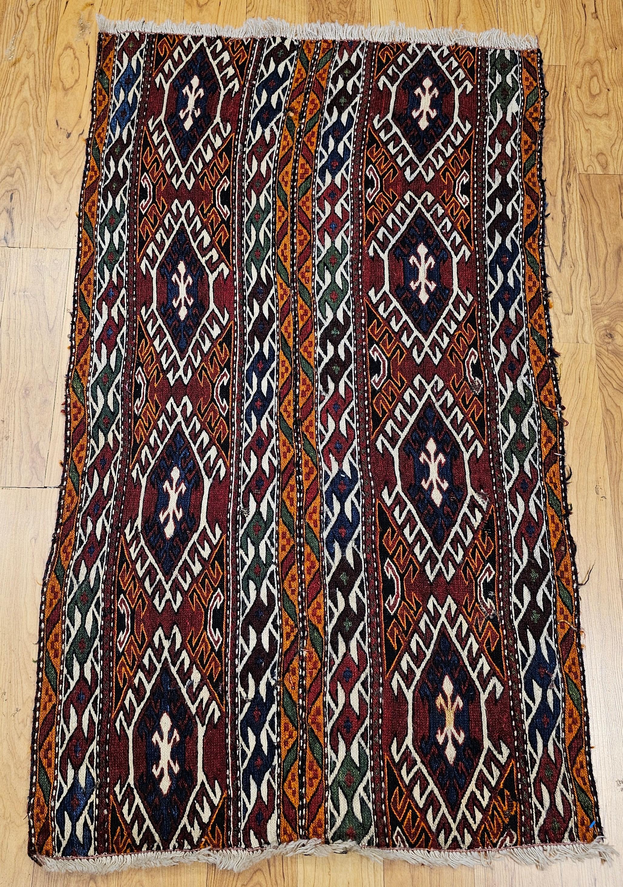 Panneau Mafrash persan Shahsavan Soumak en vente 7