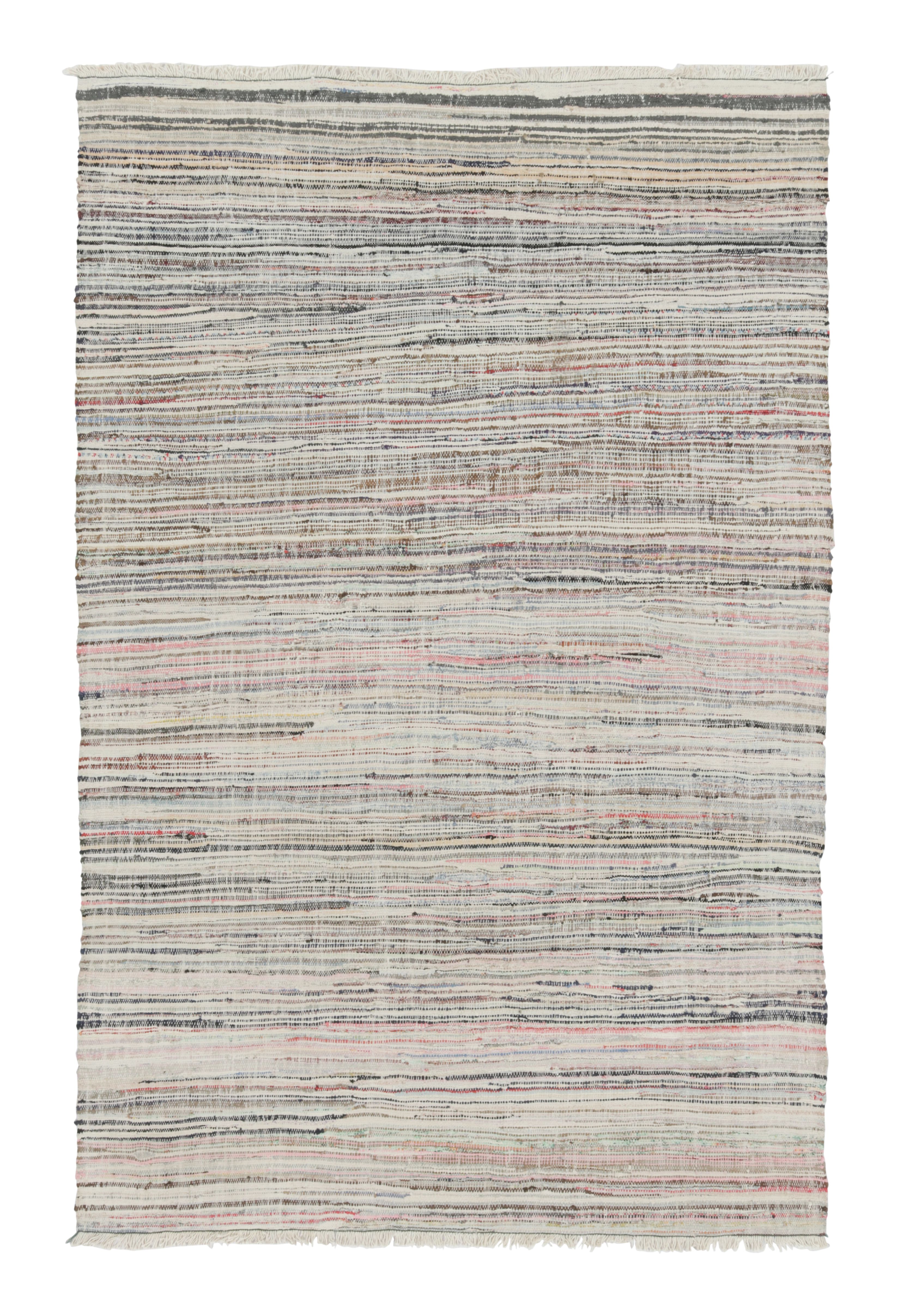 Vintage Persian Shahson Kilim with Colorful Stripes s - Rug 
Kilim