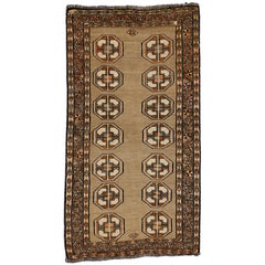 Vintage Persian Shiraz Accent Rug with Modern Tribal Style