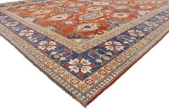 Vintage Persian Shiraz Afghani Rug with Modern Colonial and Federal Style