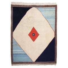 Vintage Persian Shiraz Diamond Carpet