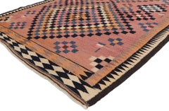 Vintage Persian Shiraz Kilim Rug, Pacific Northwest Meets Luxury Lodge