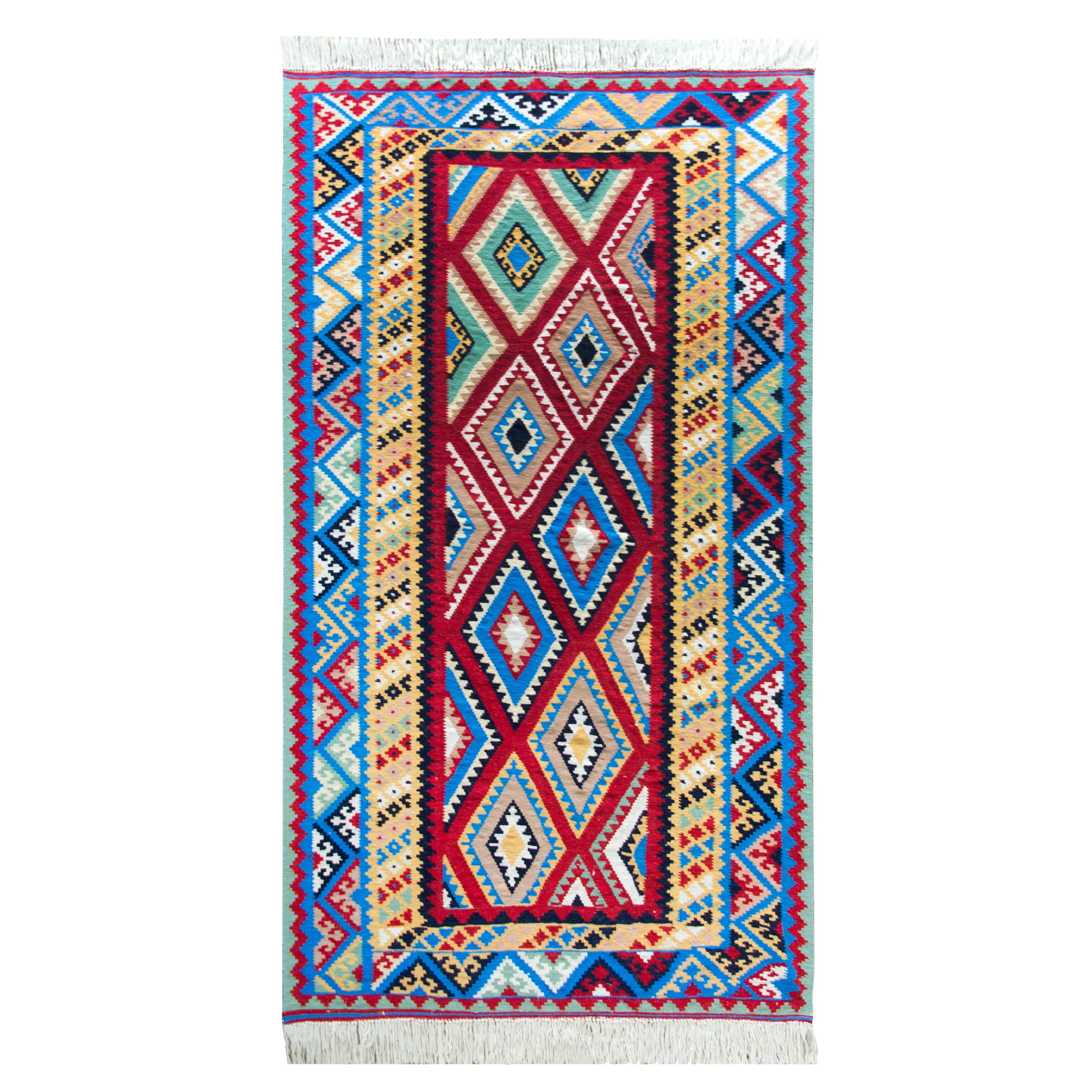 Vintage Persian Shiraz Kilim Rug