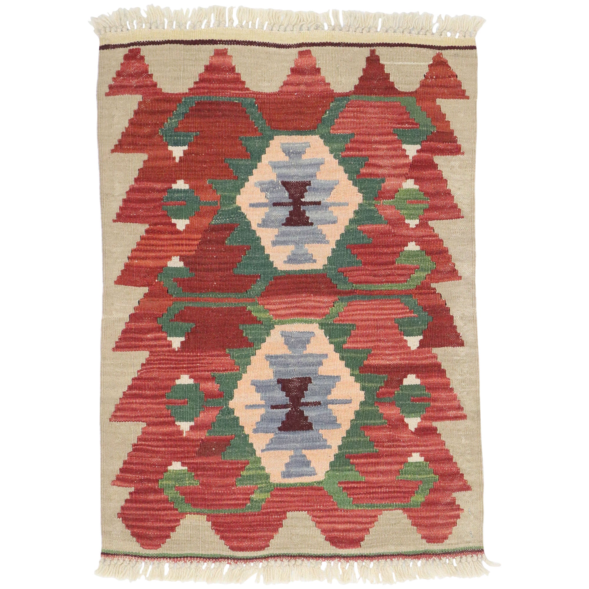 Vintage Persian Shiraz Kilim Rug, Luxus Lodge trifft Nomadencharme