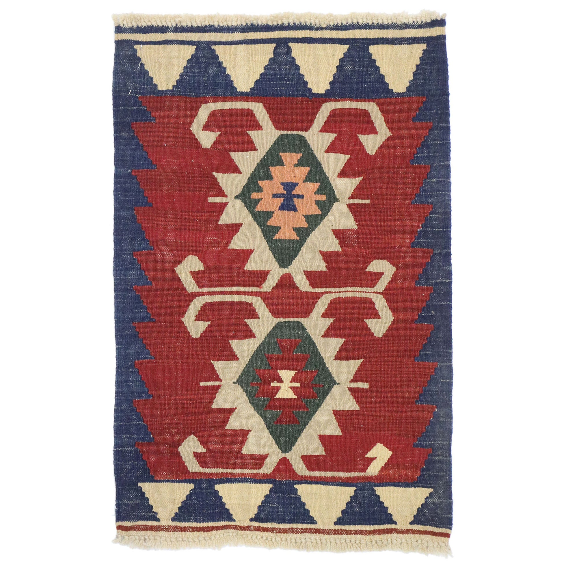 Vintage Persian Shiraz Kilim Rug, Luxus Lodge trifft Nomadencharme
