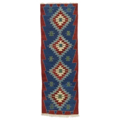 Vintage Persian Shiraz Kilim Rug, Luxury Lodge Meets Nomadic Charm