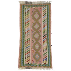 Vintage Persian Shiraz Kilim Rug, Luxus Lodge trifft auf Südwest Boho Stil