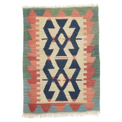 Vintage Persian Shiraz Kilim Rug, Modern Desert Meets Boho Chic