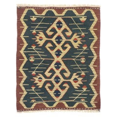 Vintage Persian Shiraz Kilim Rug, Modern Southwest Style Meets Luxury Lodge