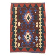 Vintage Persian Shiraz Kilim Rug, Modern Southwest Style Meets Luxury Lodge