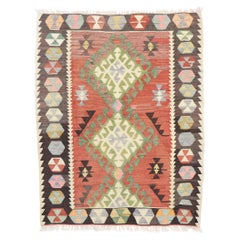 Vintage Persian Shiraz Kilim Rug, Pacific Northwest Meets Luxury Lodge