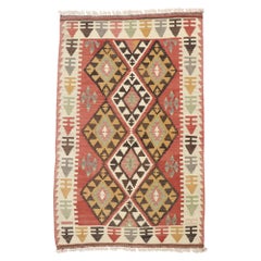 Persischer Shiraz-Kilim-Teppich, Pazifischer Nordwesten trifft auf Luxus-Lodge