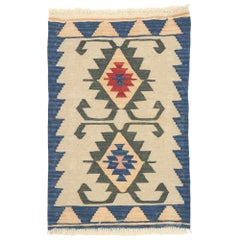 Vintage Persian Shiraz Kilim Rug, Southwestern Bohemian Meets Modern Desert