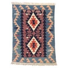 Alfombra Vintage Persa Shiraz Kilim de Estilo Tribal Boho Chic