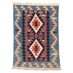 Vintage Persian Shiraz Kilim Rug, Luxury Lodge Meets Modern Southwest Style