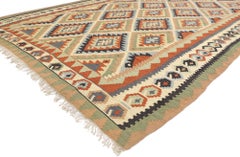 Vintage Persian Shiraz Kilim Rug, Pacific Northwest Meets Luxury Lodge