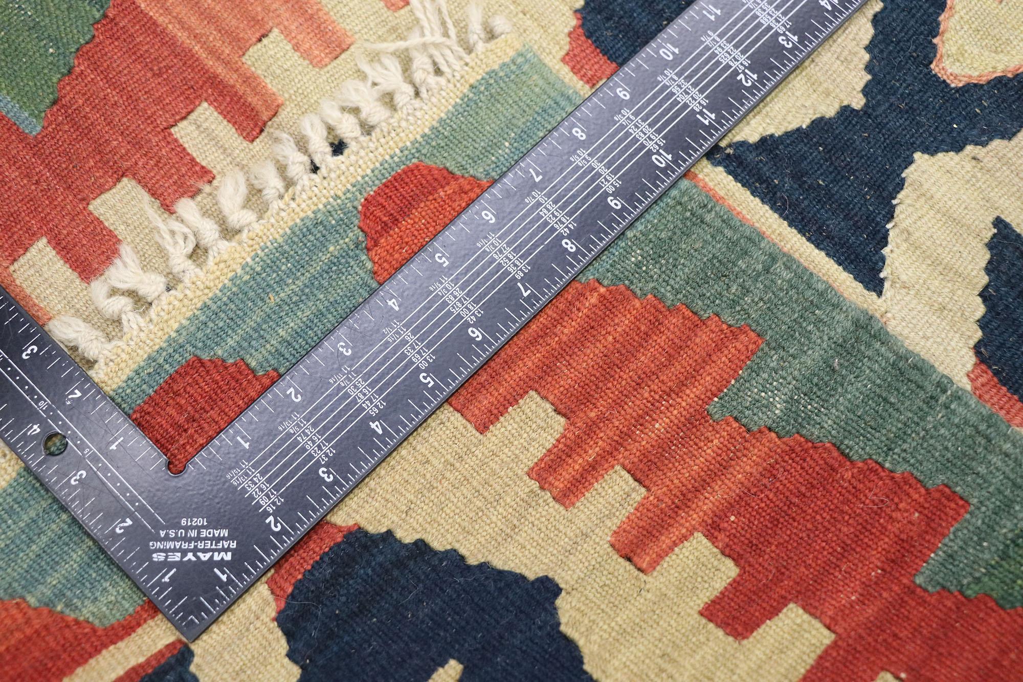 20th Century Vintage Persian Shiraz Kilim Rug, Modern Desert Meets Boho Chic For Sale