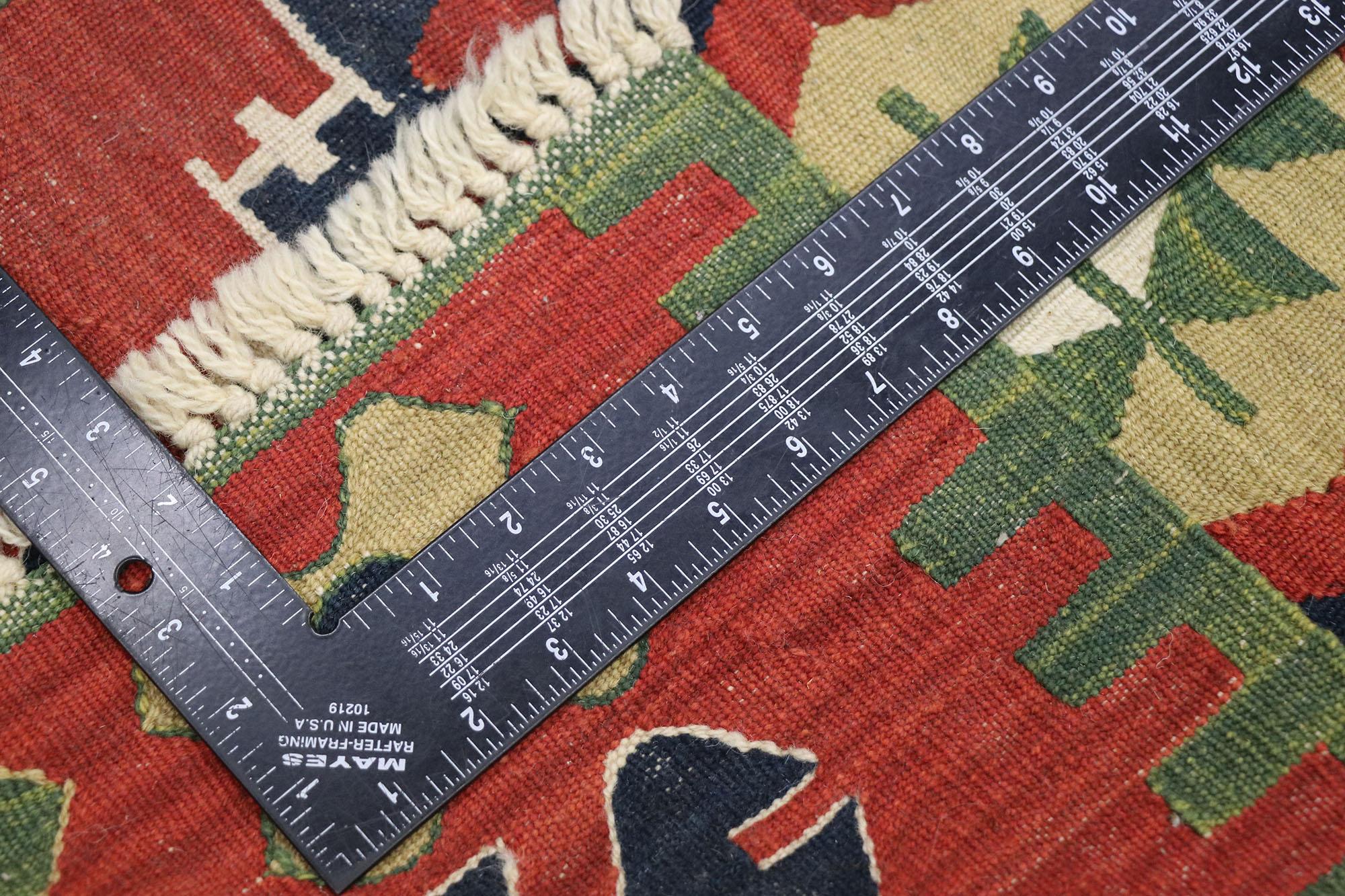 20th Century Vintage Persian Shiraz Kilim Rug, Modern Southwest Style Meets Luxury Lodge For Sale