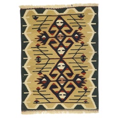 Vintage Persian Shiraz Kilim Rug, Modern Southwest Style Meets Luxury Lodge