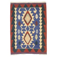 Vintage Persian Shiraz Kilim Rug, Modern Southwest Style Meets Luxury Lodge