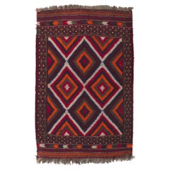 Vintage Persian Shiraz Kilim Rug, Tribal Allure Meets Contemporary Santa Fe