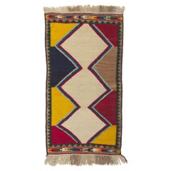 Vintage Persian Shiraz Kilim Rug, Tribal Allure Meets Contemporary Santa Fe