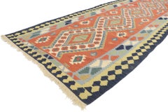Vintage Persian Shiraz Kilim Rug, Pacific Northwest Meets Luxury Lodge