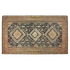 Antique Persian Shiraz Oriental Rug, in Small Size, with Three Medallions