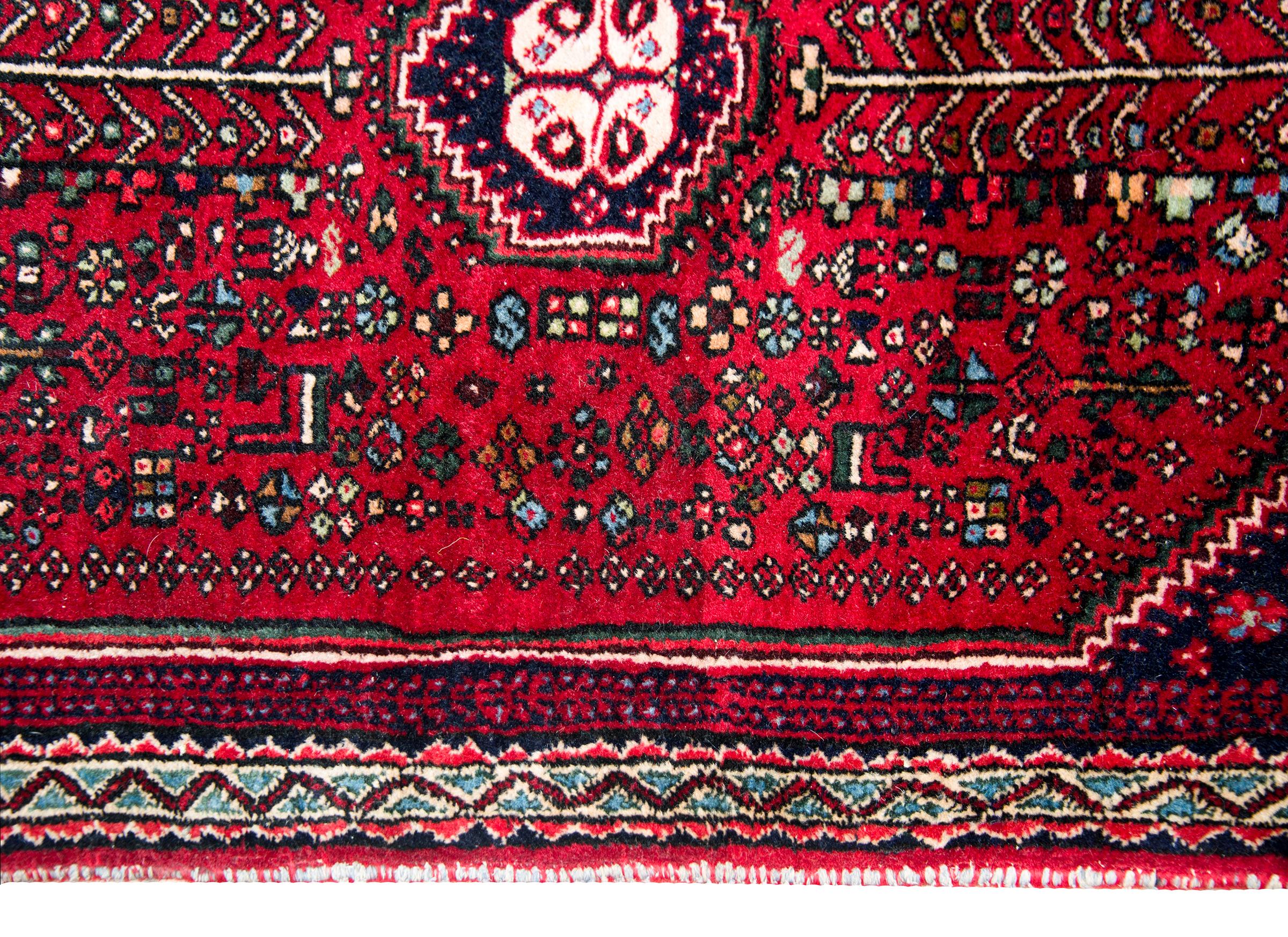 Hand-Knotted Vintage Persian Shiraz Rug For Sale