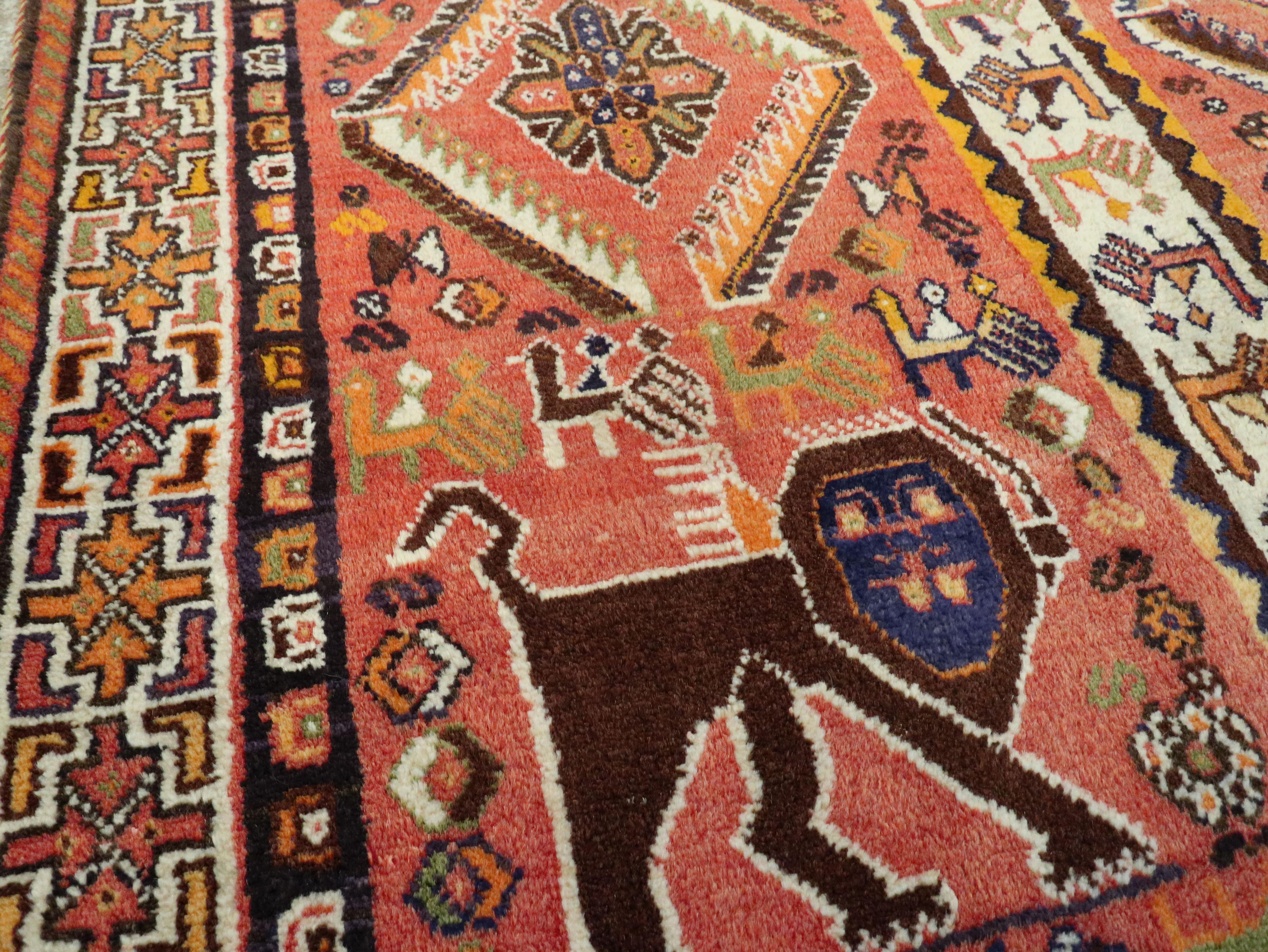 20th Century Vintage Persian Shiraz Rug