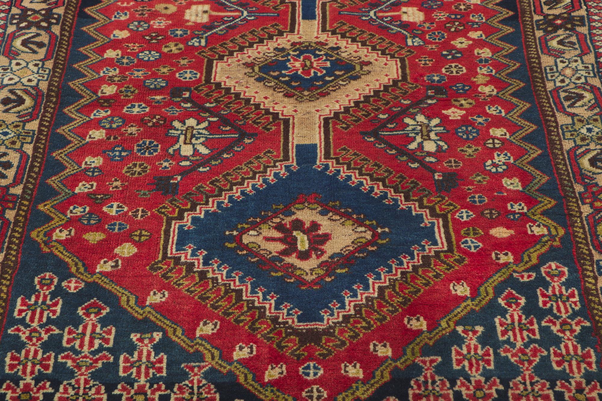 20th Century Vintage Persian Shiraz Rug For Sale
