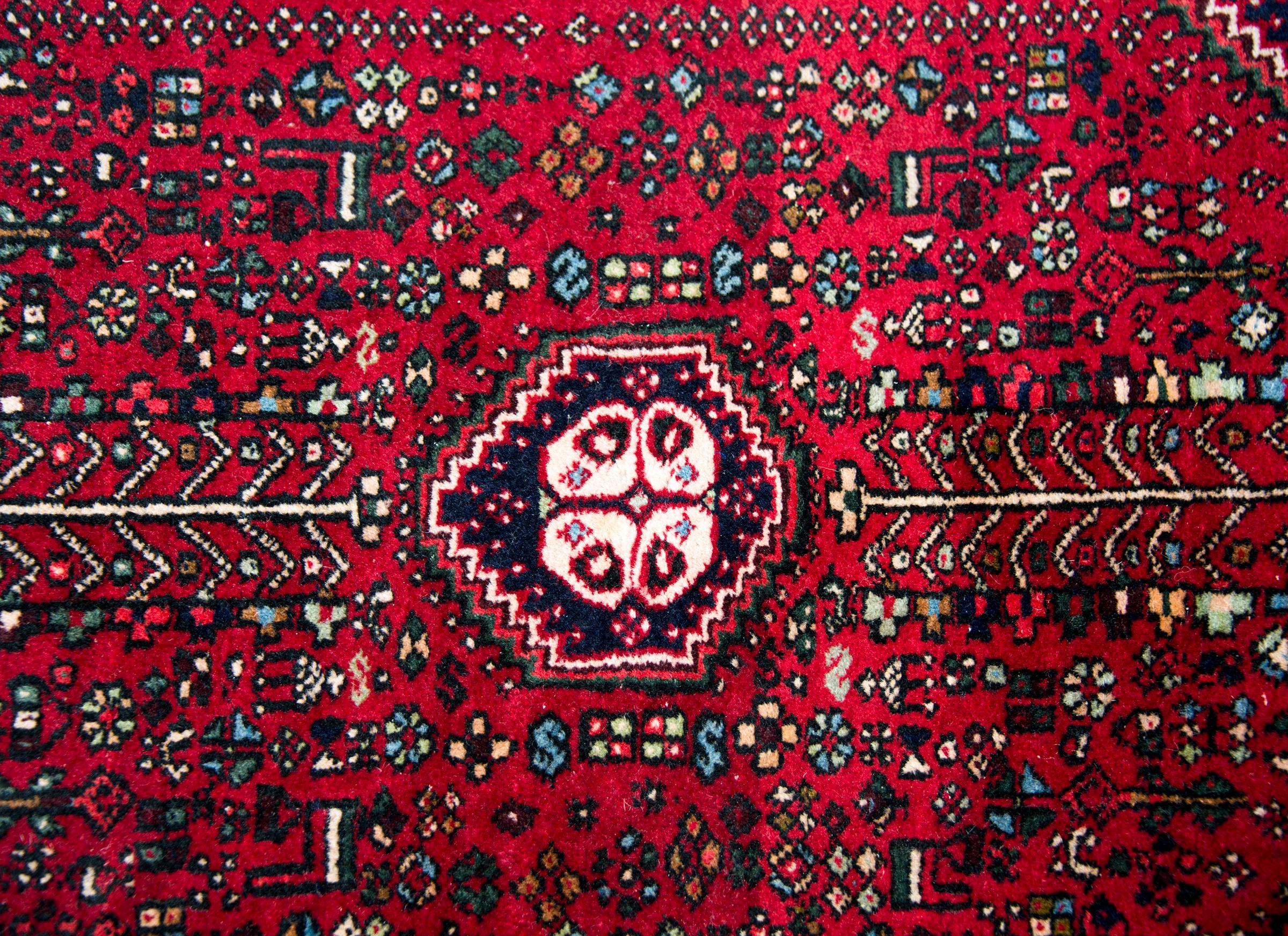Wool Vintage Persian Shiraz Rug For Sale
