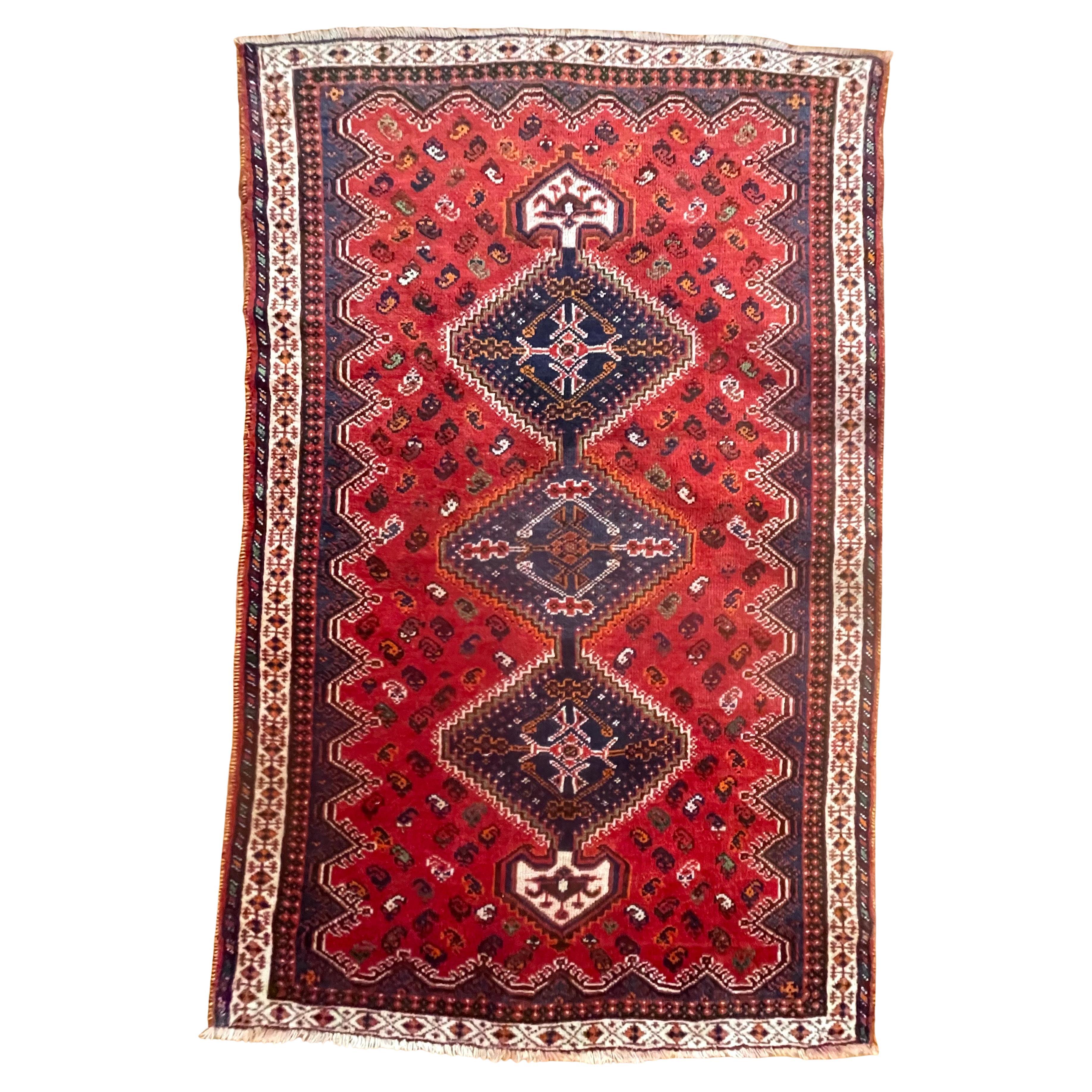 Vintage Persian Shiraz Rug