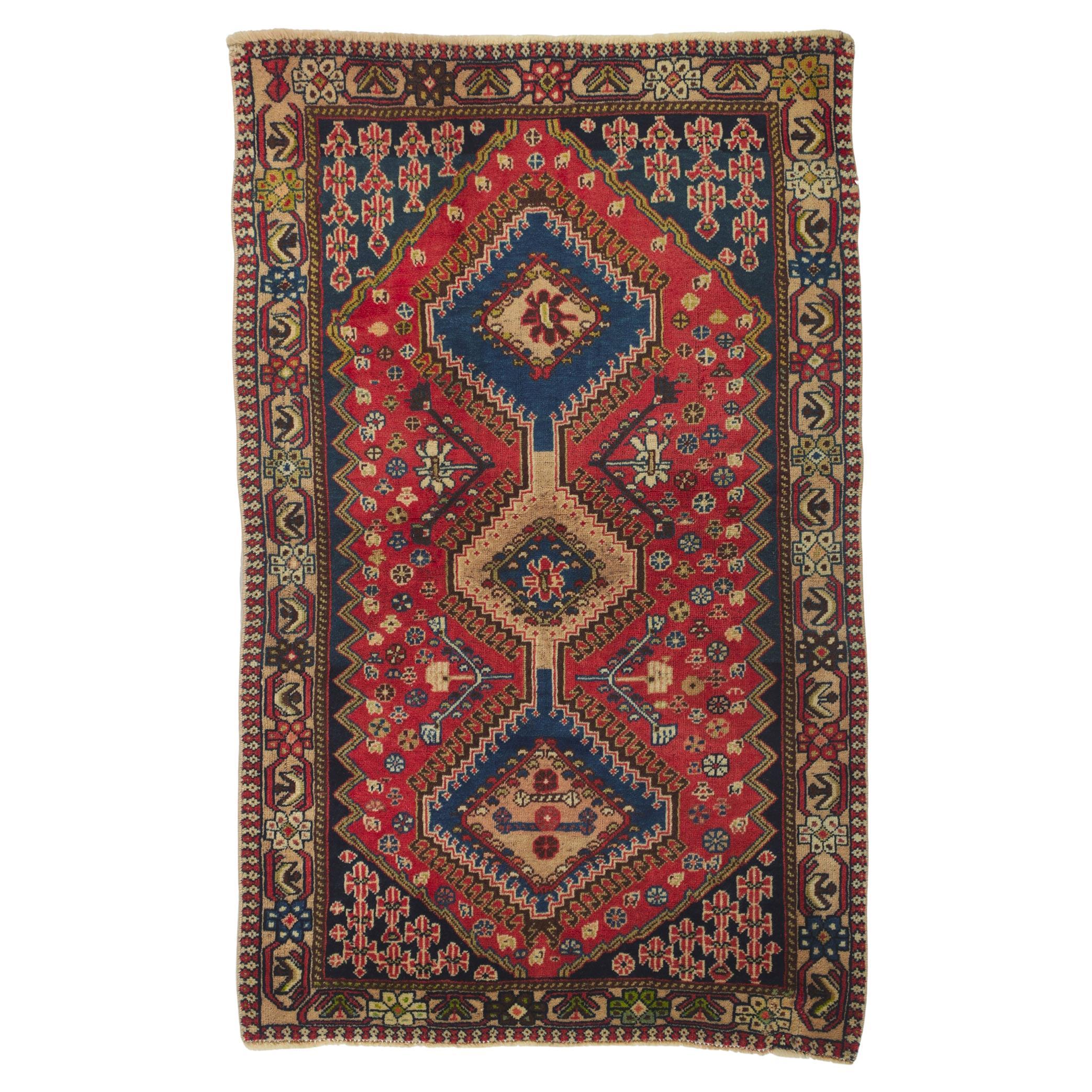 Vintage Persian Shiraz Rug For Sale