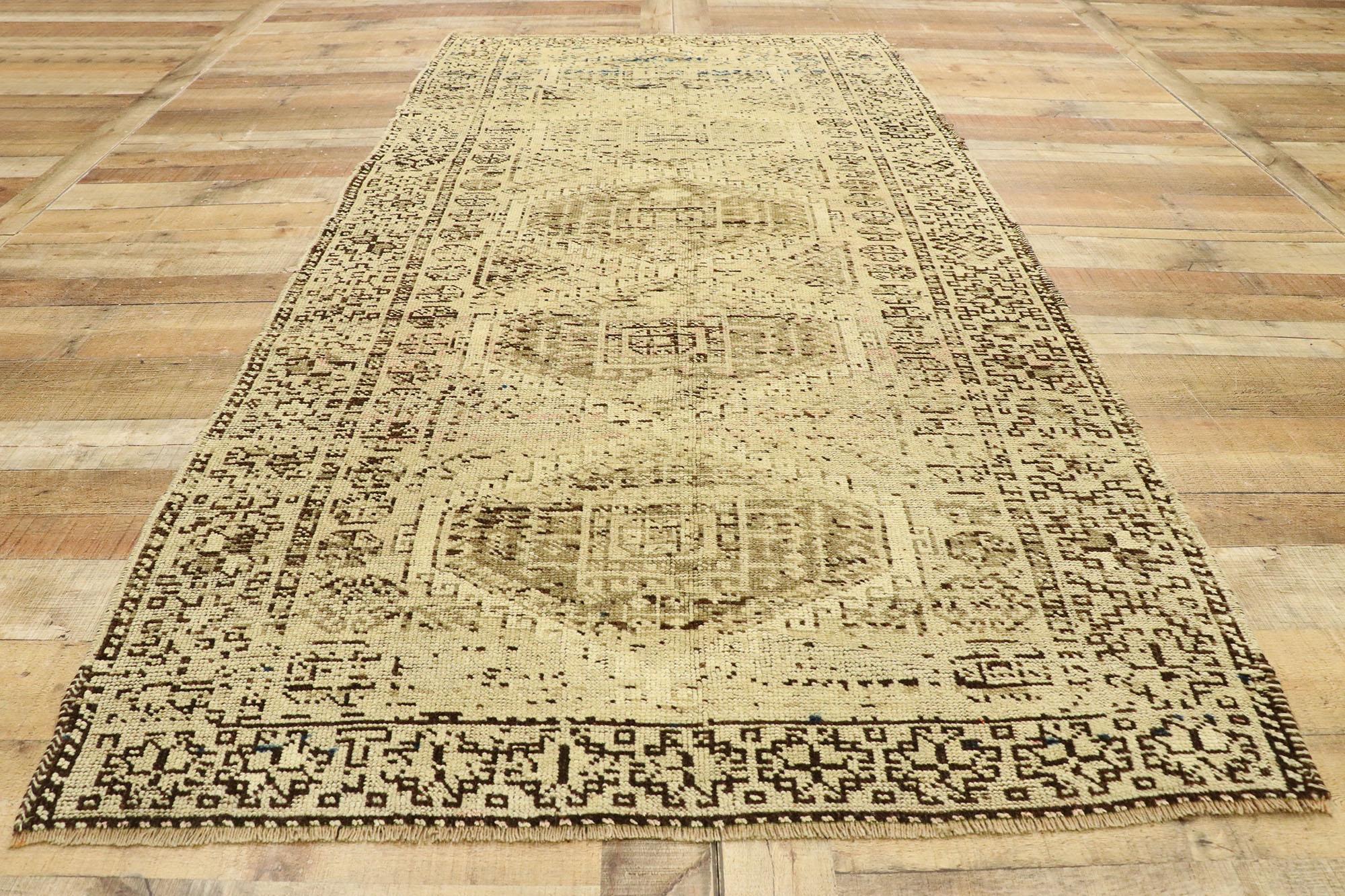 Vintage Persian Shiraz Rug with Modern Shaker Style For Sale 2