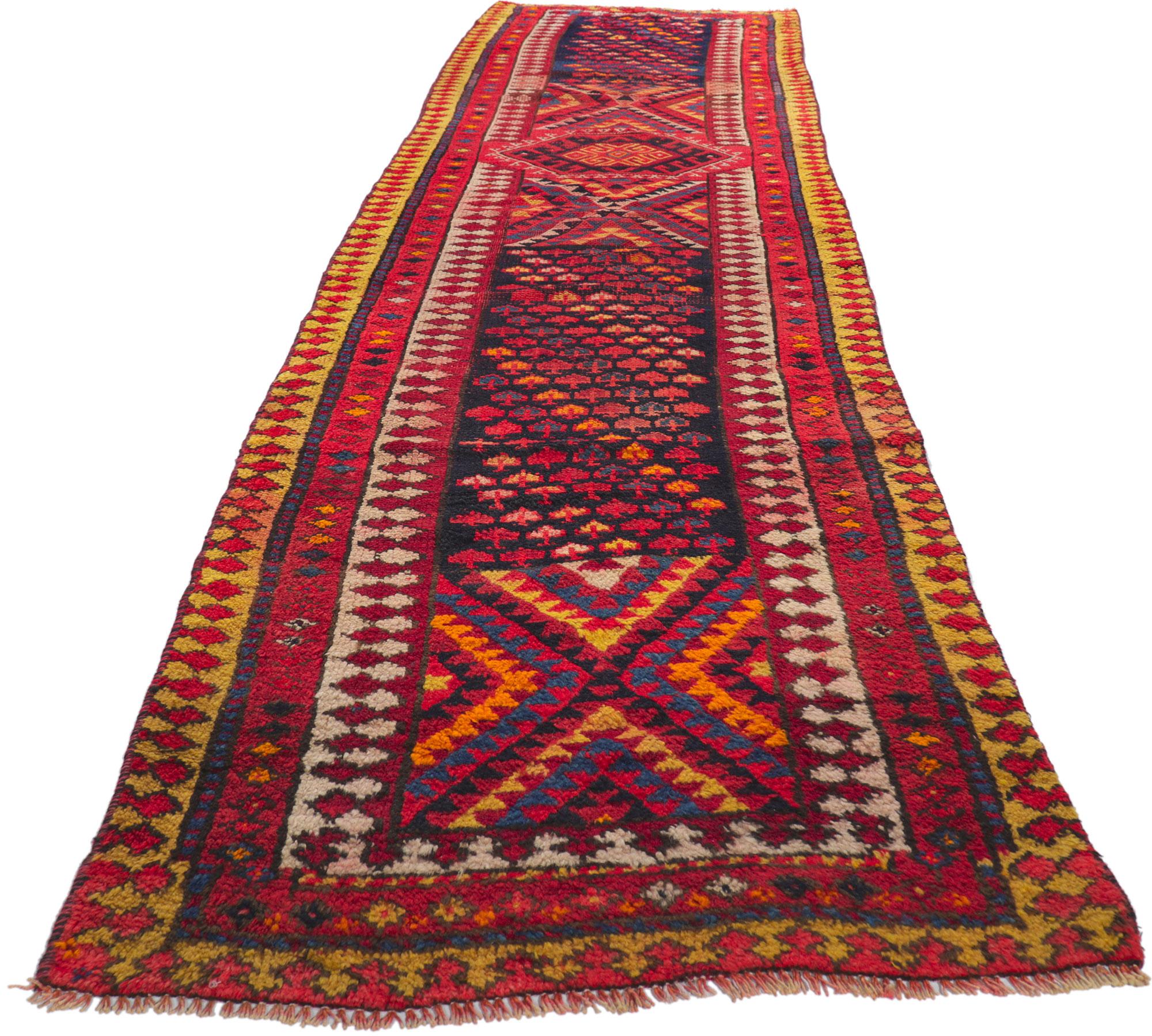 Tribal Vintage Persian Shiraz Runner For Sale