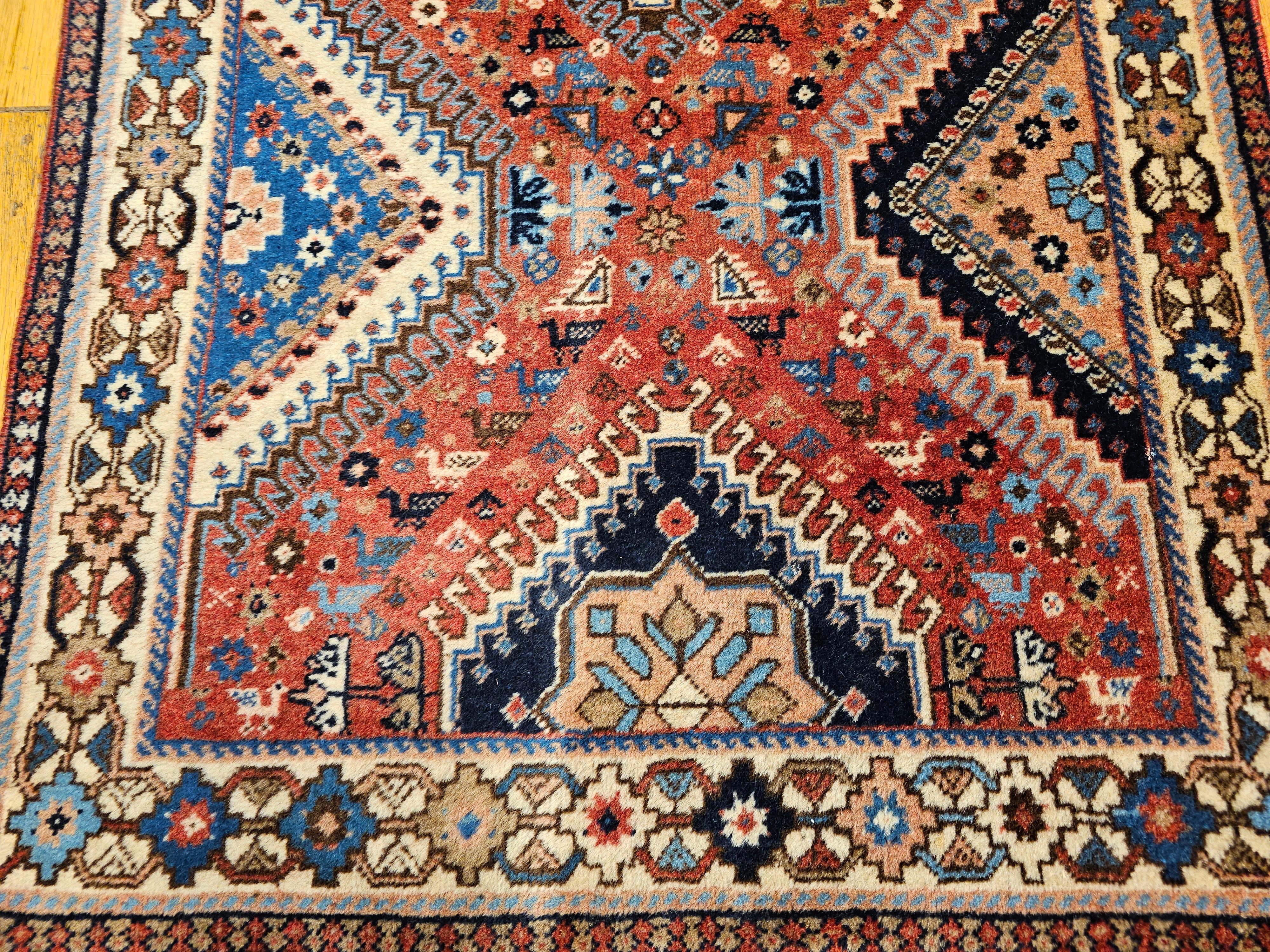 Persischer Shiraz-Läufer in geometrischem Muster, Vintage im Angebot 5