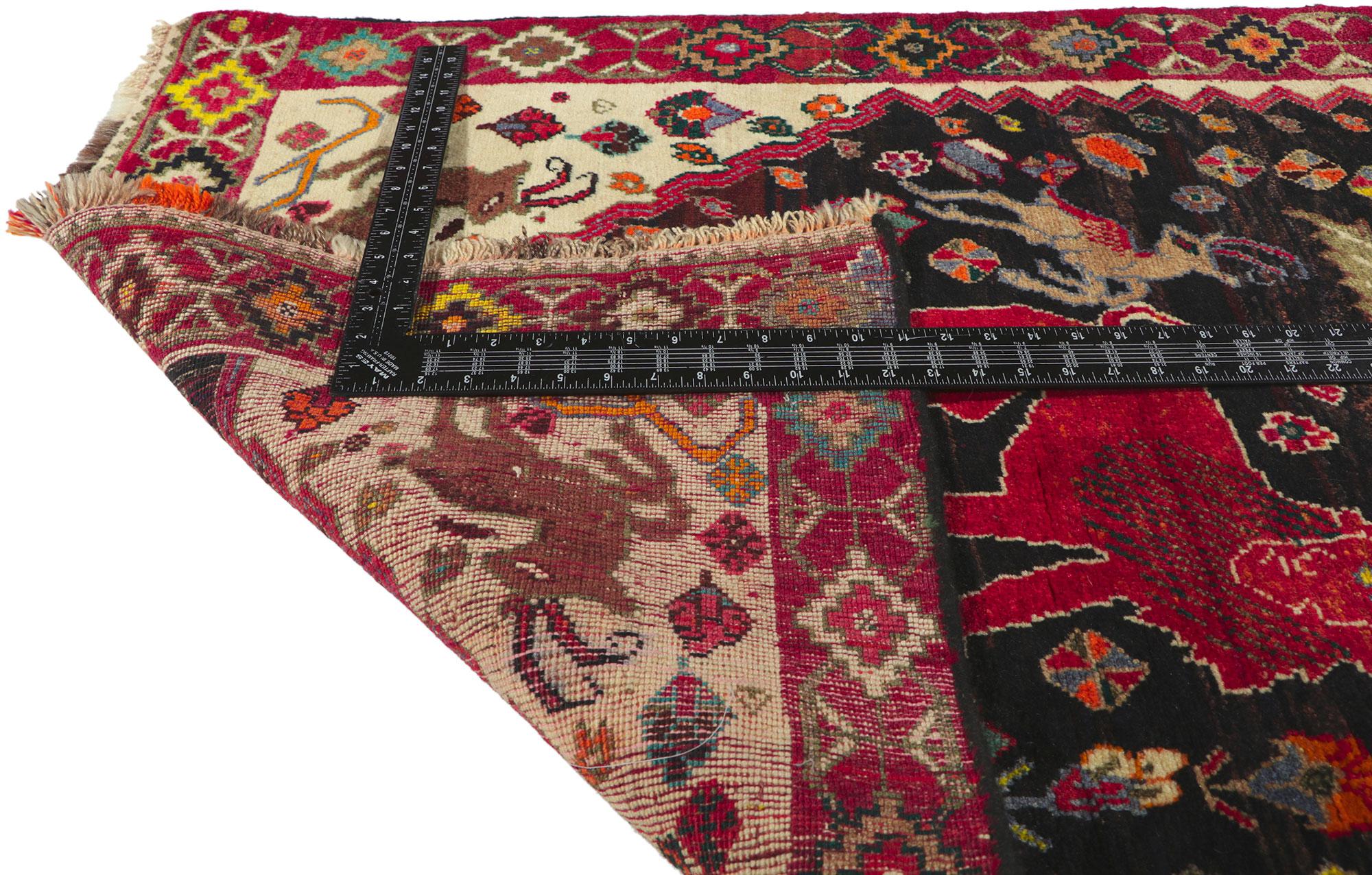 20th Century Vintage Persian Shiraz Runner with Tribal Style For Sale