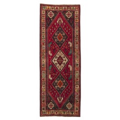 Vintage Persian Shiraz Runner with Tribal Style