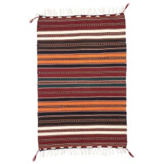 Vintage Persian Shiraz Striped Kilim Rug, Pacific Northwest Meets Luxury Lodge