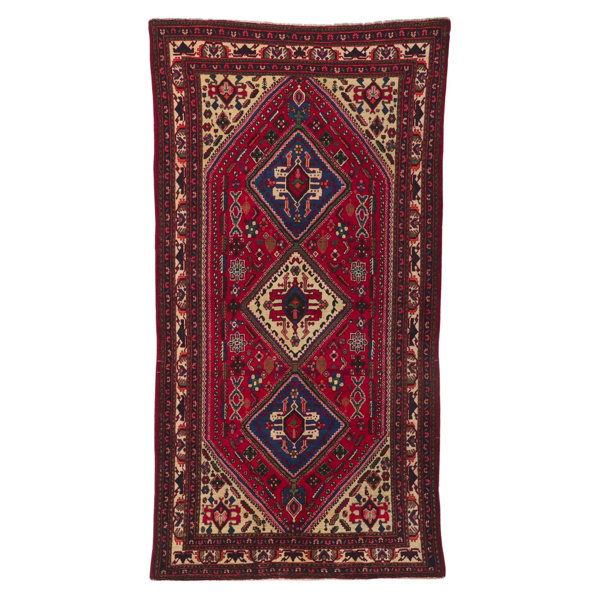 Vintage Persian Shiraz Tribal Rug For Sale