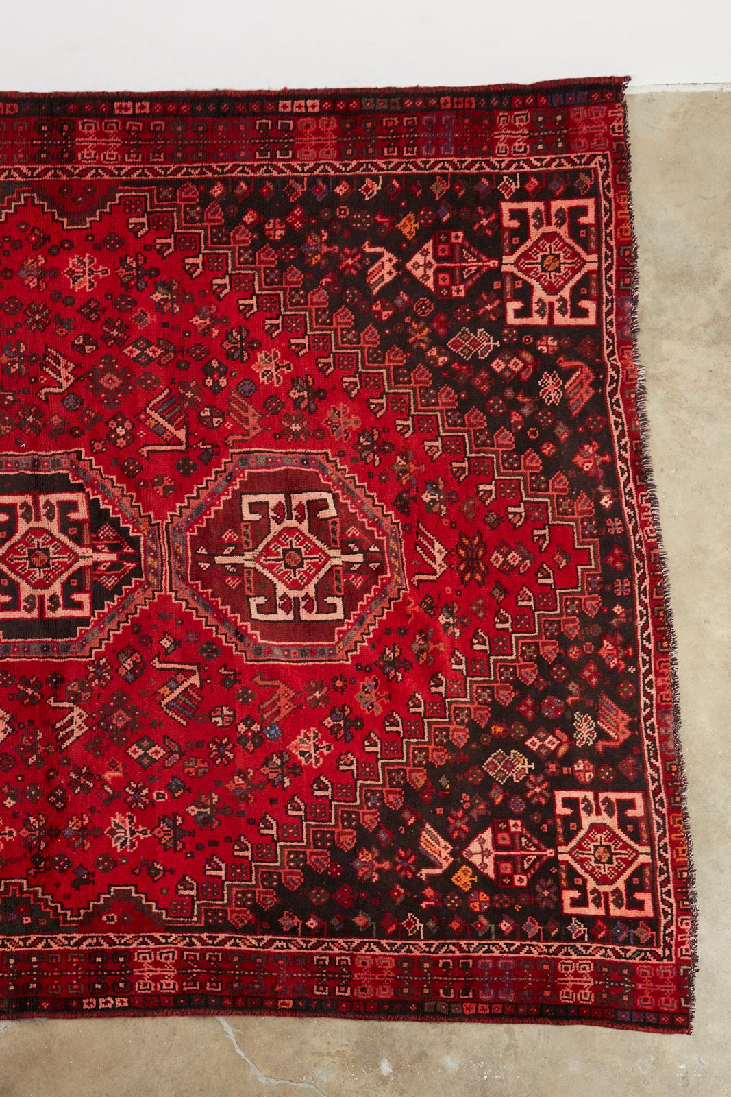 20th Century Vintage Persian Shiraz Tribal Rug or Carpet