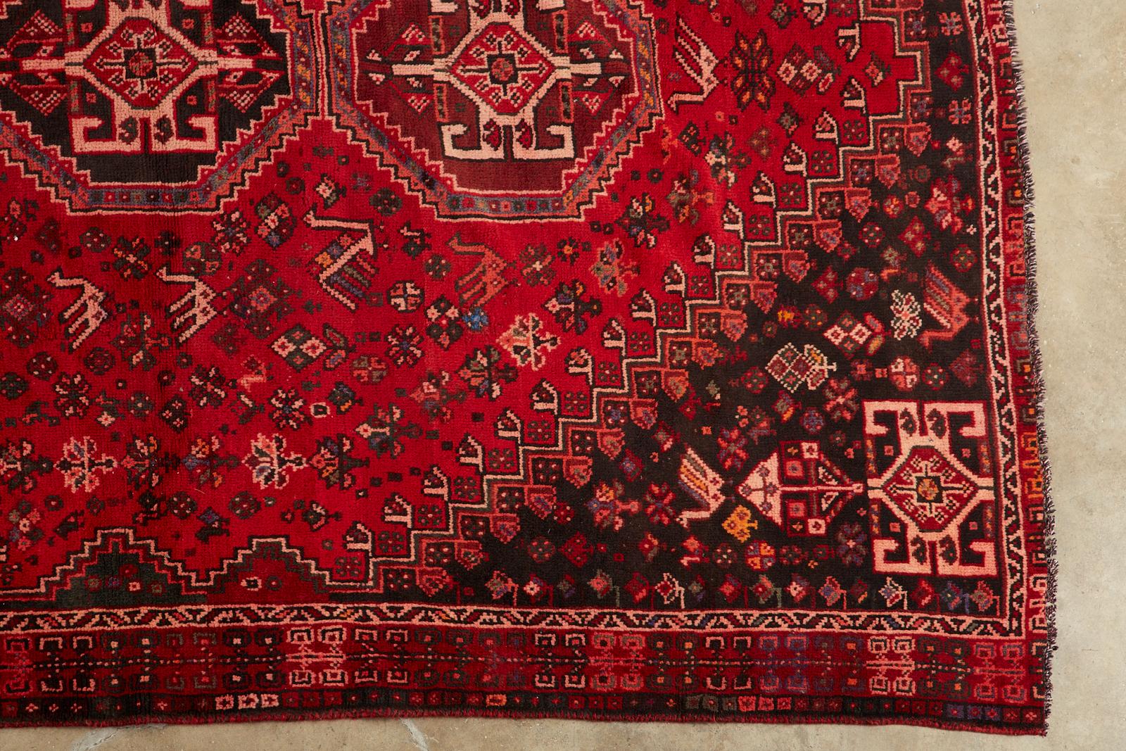 Vintage Persian Shiraz Tribal Rug or Carpet 1
