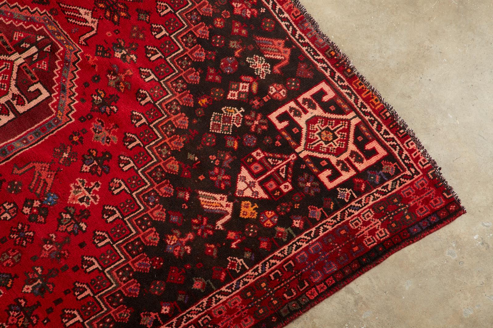 Vintage Persian Shiraz Tribal Rug or Carpet 4